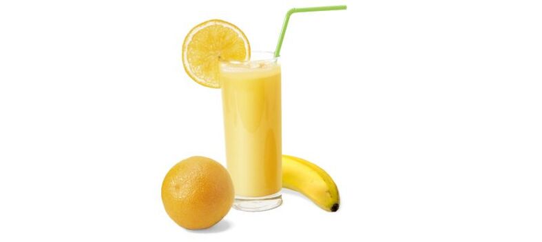 turmix banánnal és naranccsal iváshoz